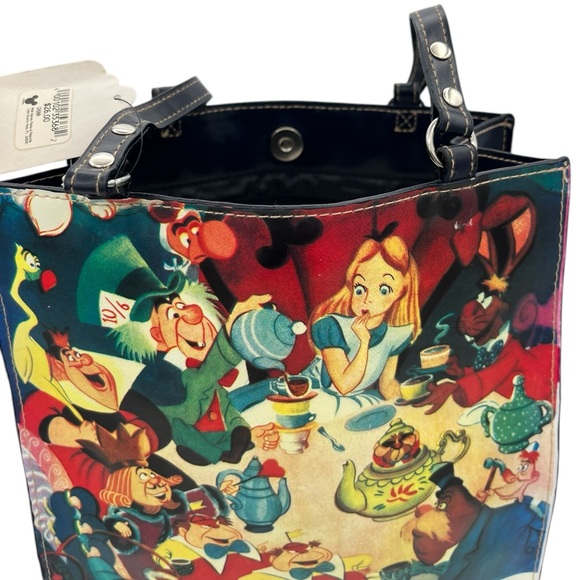 Vintage Walt Disney’s Alice in Wonderland Mad Hatter Tea Party Tote Bag - Picture 7 of 13